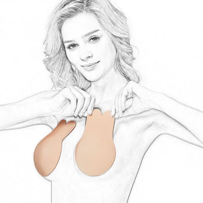 Large Size Strapless Bra Adhesive Sticky Push Up Bras For Women Rabbit Brassiere Lingerie Invisible Women Hot - Image 4